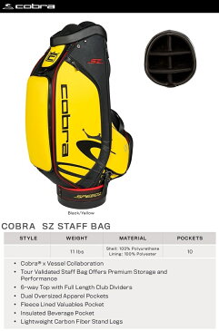 Cobra Golf Speedzone Staff Bag コブラゴルフ スピードゾーン スタッフバッグ