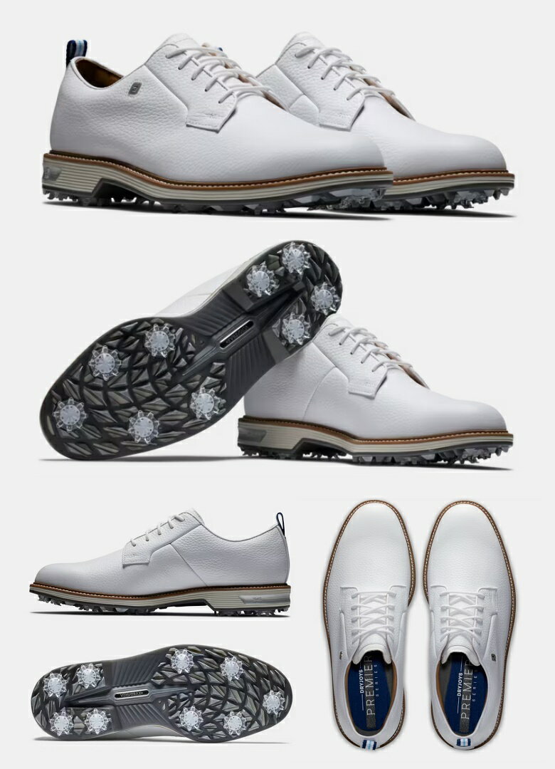 FootJoy Premiere Series - Field Golf Shoes (White) フットジョイ フィールド ゴルフ シューズ 54355 2