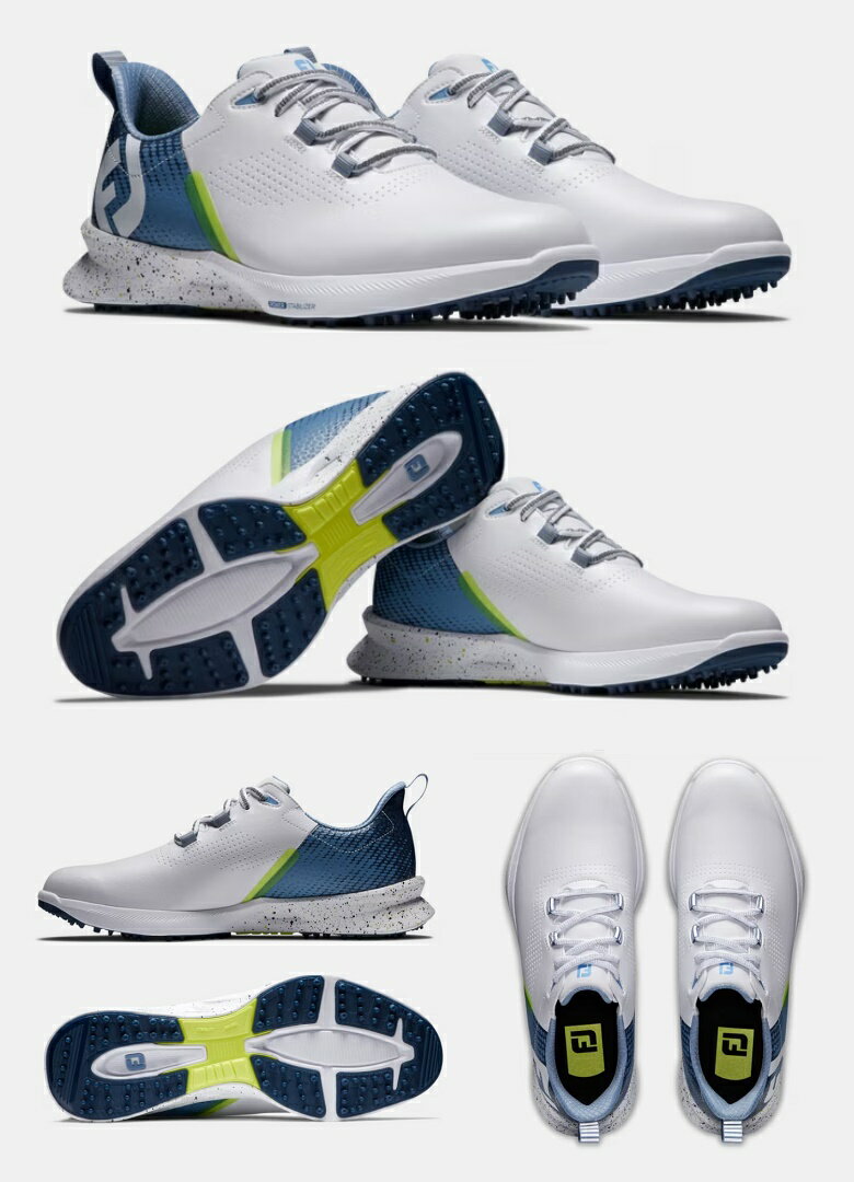 FootJoy FJ Fuel Golf Shoes - White / Blue フットジョイ FJ フューエル ゴルフ シューズ 55429
