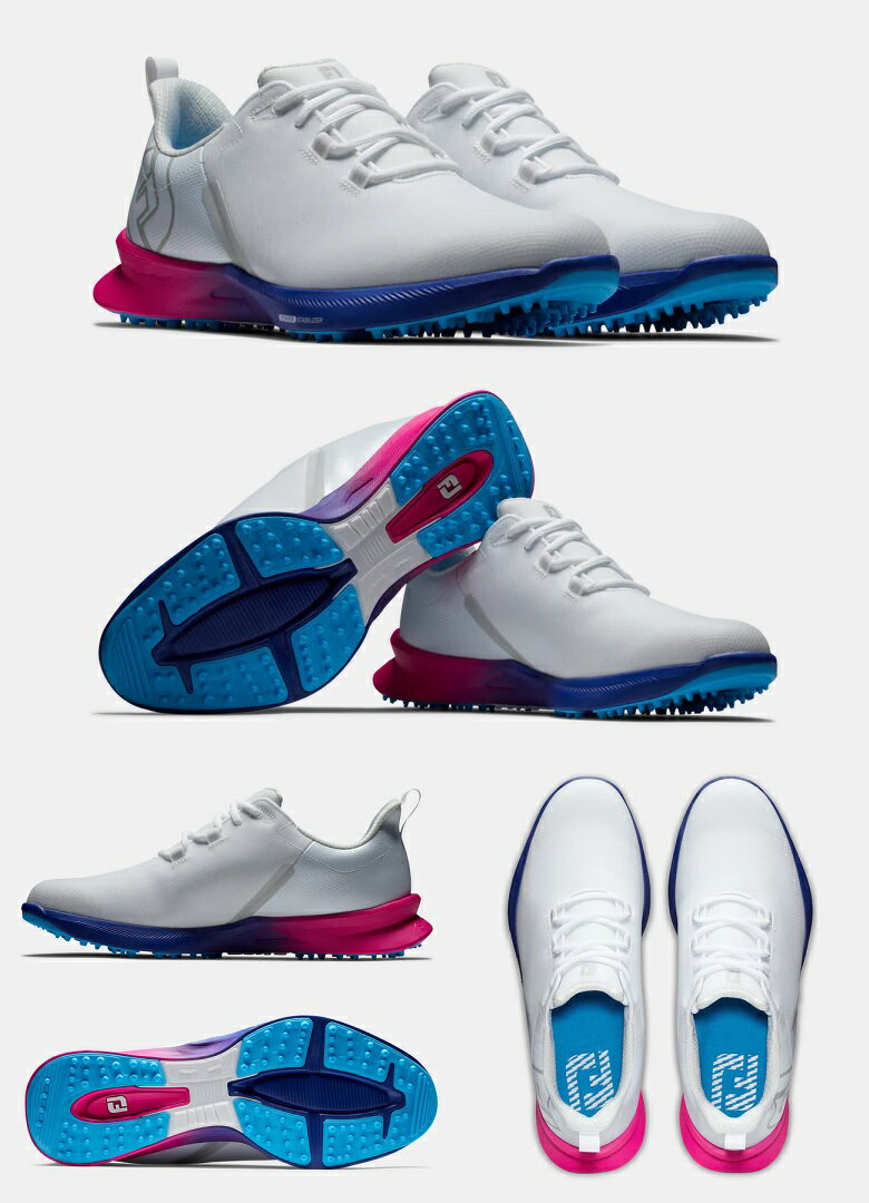 FootJoy FJ Fuel Sport Golf Shoes - White / Pink フットジョイ FJ フューエル スポーツ ゴルフ シューズ 55455