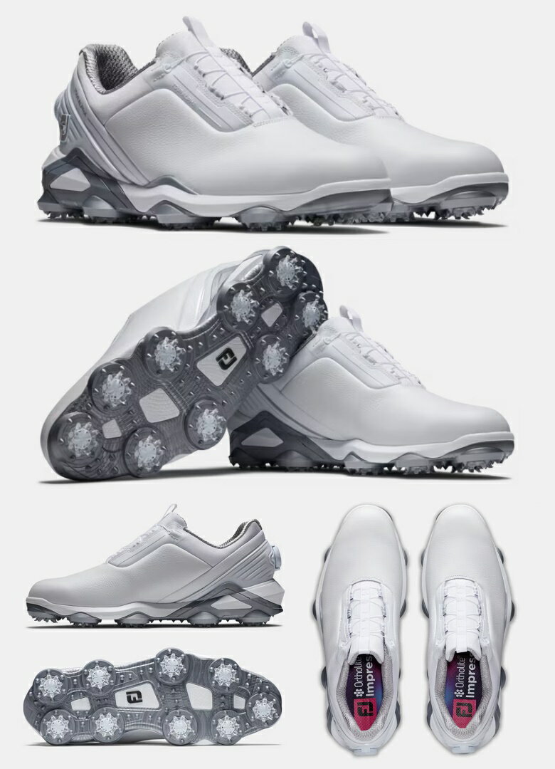 FootJoy Tour Alpha Boa Golf Shoes (White/Gray) フットジョイ ツアー アルファ ボア ゴルフ シューズ 55544 2