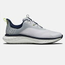 FootJoy Quantum Golf Shoes (White / Grey / Blue) フットジョイ クオンタム ゴルフ シューズ 56993(4)