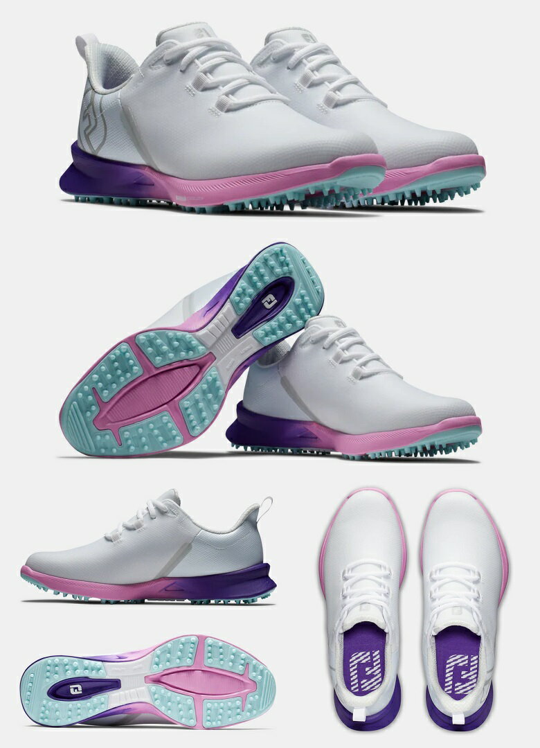 FootJoy FJ Fuel Sport Womens Golf Shoes - White / Purple フットジョイ FJ フューエル レディース ゴルフ シューズ 90547