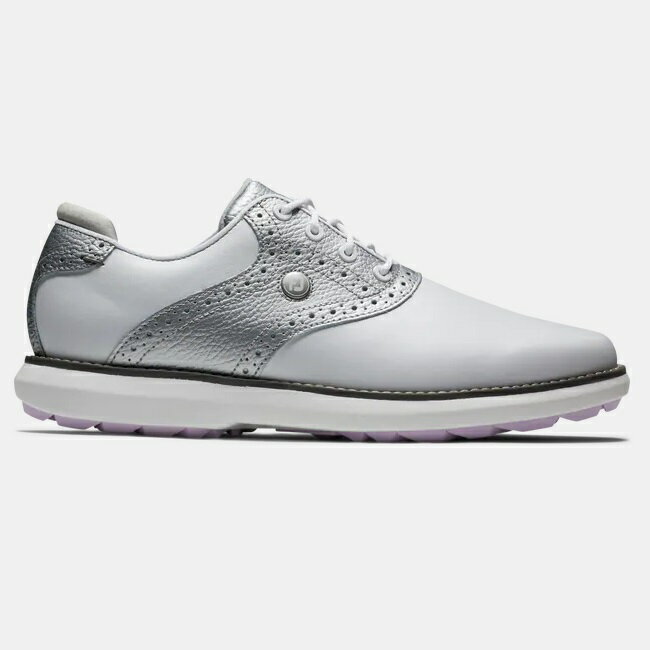 FootJoy Traditions Spikeless Women's Golf Shoes - White / Silver フットジョイ トラディションズ スパイクレス レディース ゴルフ シューズ 97897