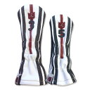 iliac golf Military 3Wood 5Wood Headcover (Pure White/Navy/British Red) イリアック ゴルフ ミリタリー 3Wood 5Wood ヘッドカバー