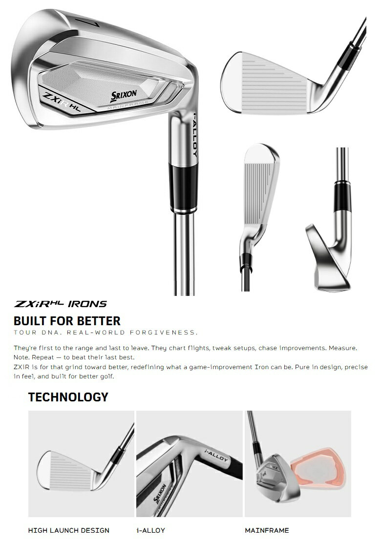 Srixon Womens ZXiR HL(High Launch) Iron スリクソン レディース ZXiR ハイローンチ アイアン 5本セット