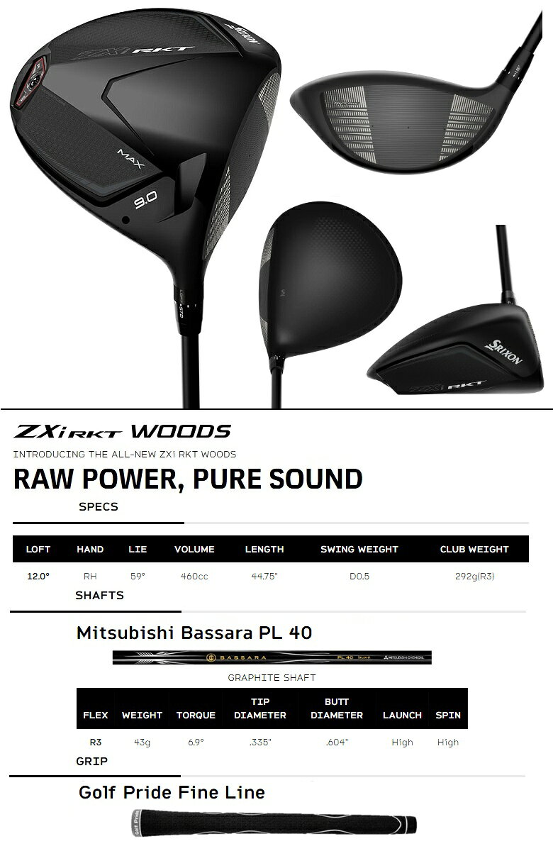 Srixon Women's ZXi RKT Max Driver US スリクソン レディース ZXi RKT マックス ...