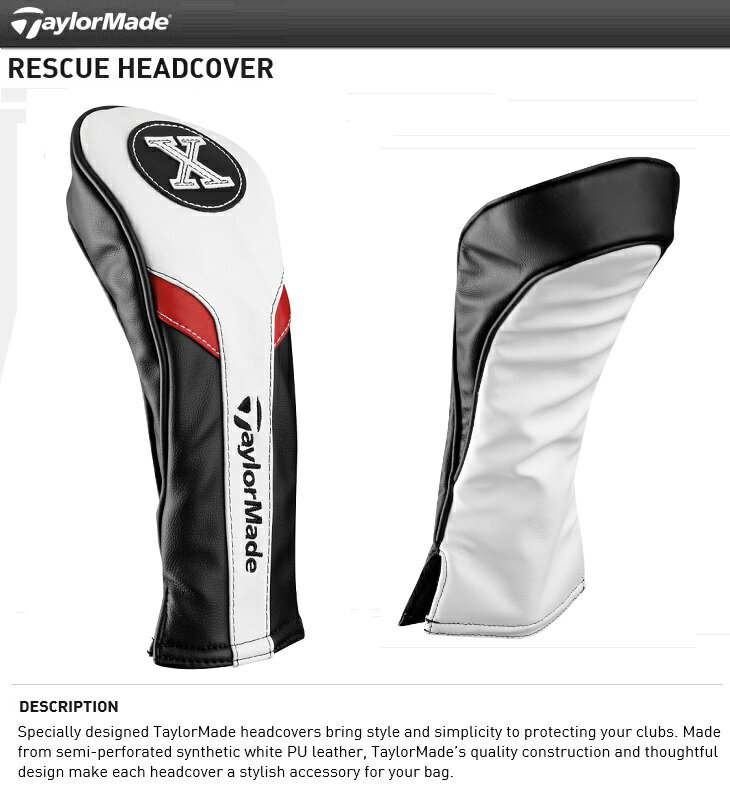 TaylorMade PU Leather Rescue Head Cover �ơ��顼�ᥤ�� PU�쥶�� �ϥ��֥�å��� �إåɥ��С�