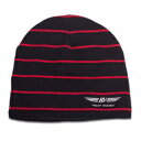 BV Wings Striped Beanie Cap！サイズ：フリー 素材：100% ニットコットン カラー：Black+Red Stripes USモデル