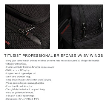 Titleist Vokey Professional Briefcase w/ BV Wings タイトリスト エッセンシャル プロフェッショナルブリーフケース