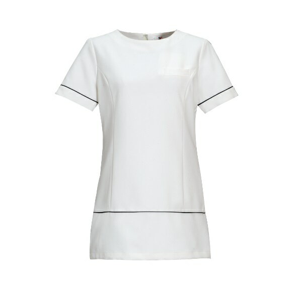 チュニック E3114-1 ユニフォーム オフホワイト S~LL エステサロン 衛生士