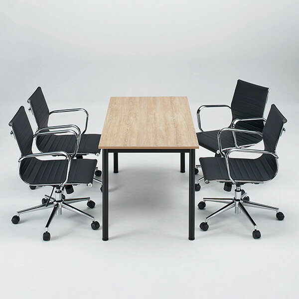 井上金庫 ミーティングテーブル BLG-W124S ホワイトフレーム W1200 D400 H700 [1]