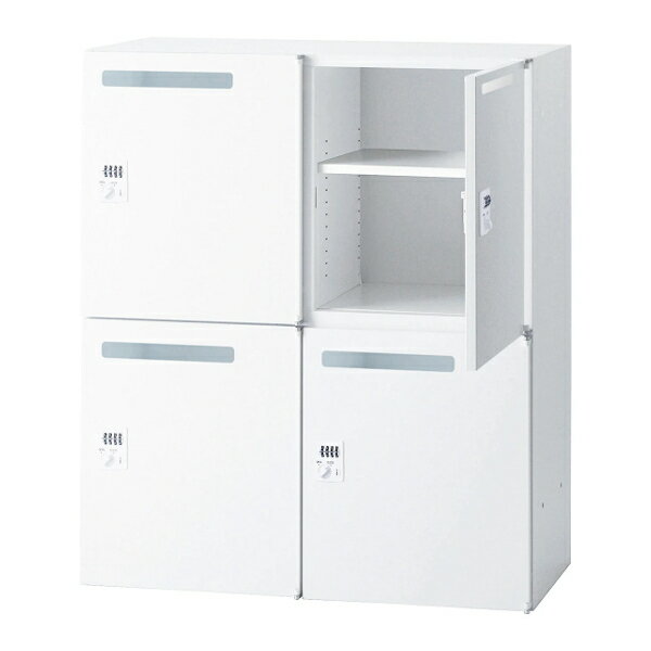 井上金庫 IC書庫 D450 4人用 パーソナルロッカー ダイヤル錠 IC-0910NPD MW W900 D450 H1050【受注品】ホワイト