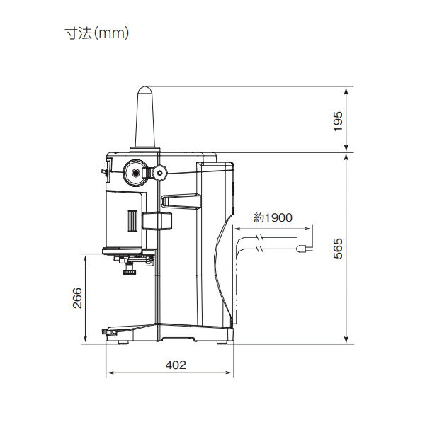 中部コーポレーション 初雪 ブロック氷専用 電動式かき氷機 HB-320A アイススライサー