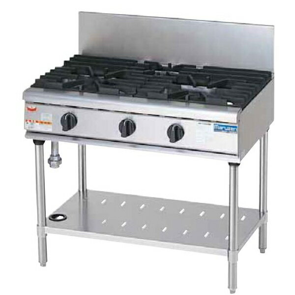 マルゼン NEWパワークック ガステーブル RGT-0963D W900×D600×H800×B200(mm)