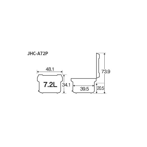 タイガー 業務用電子ジャー ステンレス（保温専用）JHC-A72P XS 4升