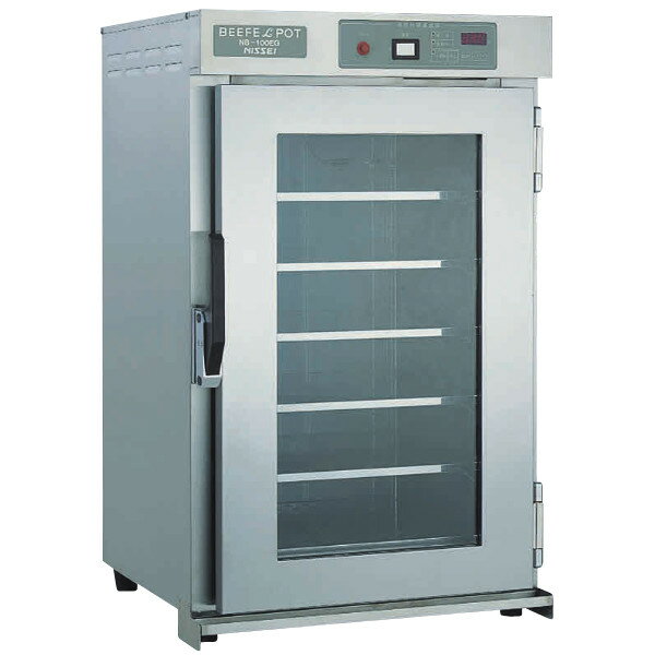 ニッセイ 遠赤外線温蔵庫 NB-100EG ガラス扉 庫内容量 100L 庫内温度65℃～90℃ 電子式サーモスタット