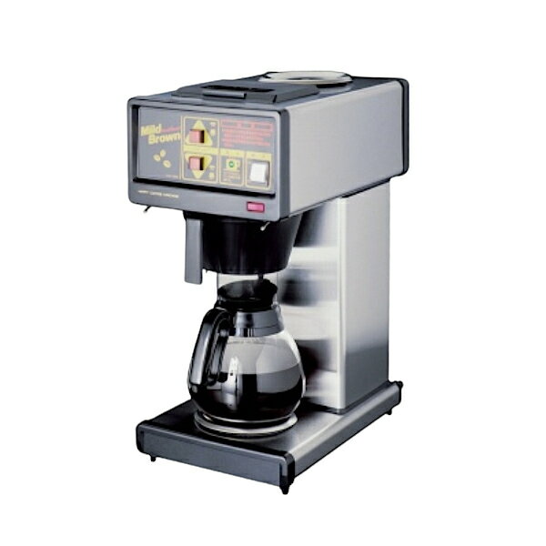 CH-140 【特長】 高効率シーズヒーターを使用し、美味しいコーヒーを1時間に130杯抽出できる耐久性抜群の業務用コーヒーマシーンです。コーヒー豆をセットして必要な分だけ給水すれば美味しいコーヒーが抽出されます。 サイズ：235×410×H500電源：単相100V 50/60Hz 1,400Wタンク容量：約3L湯温：94°C±2.5°C重量：8kgコーヒー抽出：ペーパーフィルタードリップ13穴シャワー4～15杯分/1回加熱：1,200Wシーズヒーター保温：100Wウォーマー×2付属品：1.8L デカンタ、ファンネル 、ろ紙50枚 使用方法 ※本体後方のドレンコックは必ず閉じてください。 ※あらかじめファンネルをセットしてください。 タンクからあふれた水がシャワー状にこぼれます。 デカンタ2杯分の水を本体に注入し、電源スイッチを入れます。 タンク内部の水がお湯になるまでお待ちください。（緑色のランプが点灯するまで待ちます。） ※予熱終了の緑色のランプが点灯してからコーヒーを抽出します。 1．ファンネルにろ紙をセットし、コーヒー豆を適量入れます。 2．デカンタをセットし上部からデカンタ1杯分の水を注入します。 【Q＆A】 Q．抽出能力はどの位？ A．1時間に約13リットルです。（130杯分） Q．1回の抽出はどの位？ A．4～15杯分です。 Q．電源を入れてどの位で湯湯ランプが点灯するの？ A．約12分です。 Q．ろ紙は1ロット何枚？ A．1ロット50枚です。直径27cmの市販品も使用可能です。 Q．デカンタは何リットル？ A．1.8リットルです。 Q．どのように洗うの？ A．ファンネル・デカンタは水洗いして下さい。本体は固く絞った布で拭いて下さい。 【ご注意】本体はシンナー・みがき粉・たわし等はご使用しないで下さい。 ★「送料無料（北海道、沖縄県、離島、一部地域は除く）」ですが、玄関渡しとなります。（北海道、沖縄県、離島の場合は、別途送料が発生致します。予め、ご了承下さい。）