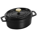 staub ストウブ ピコ ココット 楕円 15cm IH対応 ブラック