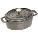 staub ストウブ ピコ ココット 楕円 15cm IH対応 グレー
