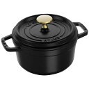 staub ストウブ ピコ ココット 丸 16cm IH対応 ブラック