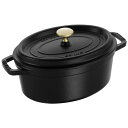 staub ストウブ ピコ ココット 楕円 23cm IH対応 ブラック