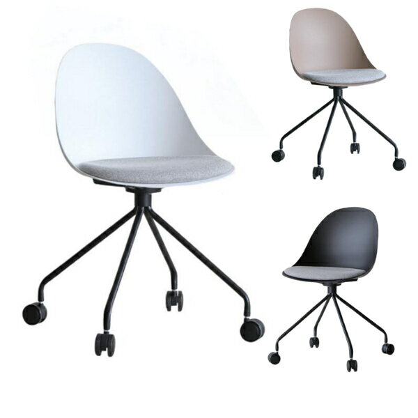 井上金庫 ミーティングチェア NAI-47P W490 D550 H790 座布 キャスター付