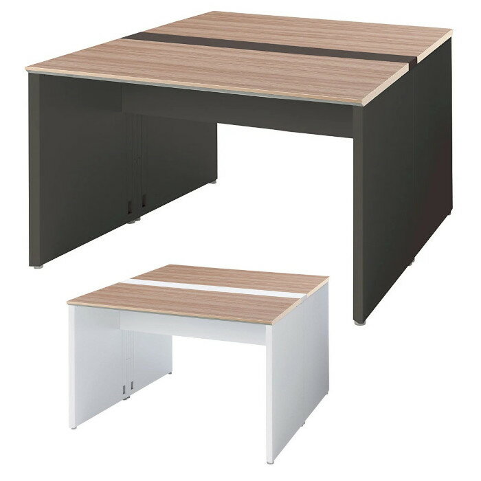 井上金庫 ワーキング オフィス デスク XTR-DP-1214 W1200 D1400 H720 パネル脚 両面 基本 Set フリーアドレス