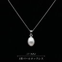 【送料無料&訳あり特価】淡水パールネックレス 1粒 真珠 シルバー925 45cm|入学式 卒業式 結婚式 デート 普段使い ギフト 女性用 人気 安い 高品質