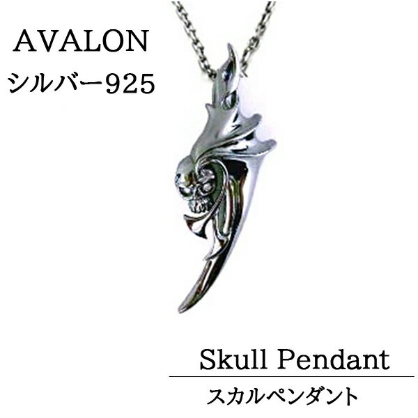 樂天商城 - ロックなスカル　シルバー925　デザイン　ペンダント　ブラック/50cm/ネックレス/黒/SV925/シルバー/キュービックジルコニア/スカル/どくろ/髑髏/送料無料/メンズ/楽ギフ_包装