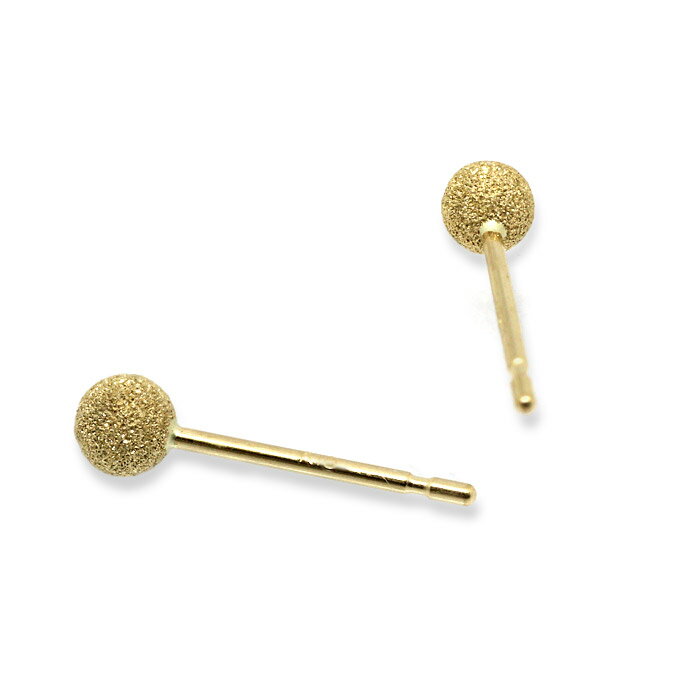 【K10 10金】スターダスト 丸玉スタッドピアス 3mm｜地金 ゴールド ピアス 小さめ フラッシュボール風 キラキラ 両耳用｜セカンドピアス・普段使い・プレゼントに◎｜日本製｜楽ギフ_包装