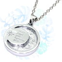 ハワイアン フルムーン ステンレス ネックレス/ハワイアン サージカル ステンレス 満月 ジュエリー ペンダント チェーン 50cm シルバー プレゼント ギフ...