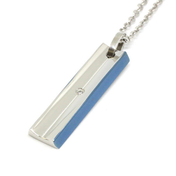 ステンレス スチール シンプル プレート ペンダント 50cm キュービックジルコニア ステンレス ネックレス ペンダント プレート タイプ CZ 楽ギフ_包装