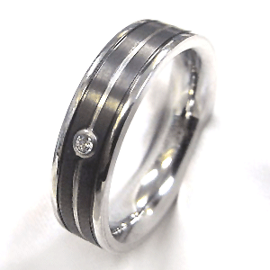 ステンレススチールリング”Blac...
