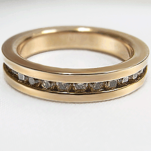 【アウトレット】ステンレスリング　”Champagne　CZ”ピンクゴールド/指輪/シャンパン/キュービック/エタニティ/7・9・11・13号/楽ギフ_包装