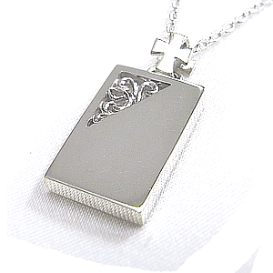 ペア割引シルバー925 十字架と唐草模様のデザインペアペンダント /楽ギフ_包装