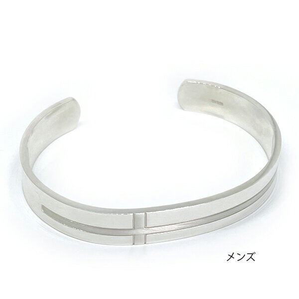 厚みのある上質シルバーに十字架の彫りがはいったデザインはまさにシンプルイズベスト!!ジュエリー シルバー バングル メンズ プレゼント 楽ギフ_包装