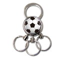 3連 キーホルダー サッカー[鍵 カギ チャーム キーリング かわいい かっこいい メンズ レディース キッズ 子供 男の子 プレゼント ギフト プチギフト お...