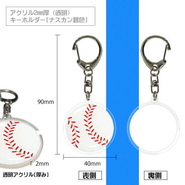 アクリルキーホルダー【野球ボール】ナスカンタイプ[樹脂盛り スポーツ 雑貨 野球ボール 卒業記念品 誕生日 プレゼント 部活 引退 卒団記念品 プチギフト 子供 小学生 中学生 高校生 先生 コーチ 監督 野球グッズ 野球用品 おもしろ お礼 ]*