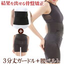 骨盤ガードル 骨盤矯正ガードル 腰ベルト 臨床実験結果のある骨盤矯正コシラックシリーズ 3分丈 ガードル と 背骨ウエスト回りサポートのワンベルト / ブラック...