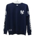 FANATICS（ファナティクス）　NY ロゴ　クルースウェット　ネイビー　MM05-NY-1F03-NV