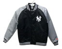 FANATICS（ファナティクス）　NY サテンジャケット　グレー　MM23-NY-1F07-GY [MLB/ニューヨークヤンキース]