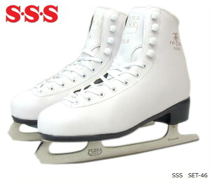 【初回研磨無料！】SSS(サンエス) フローラ SET-46　FH-1200 フィギュアスケート靴(UP_SK)