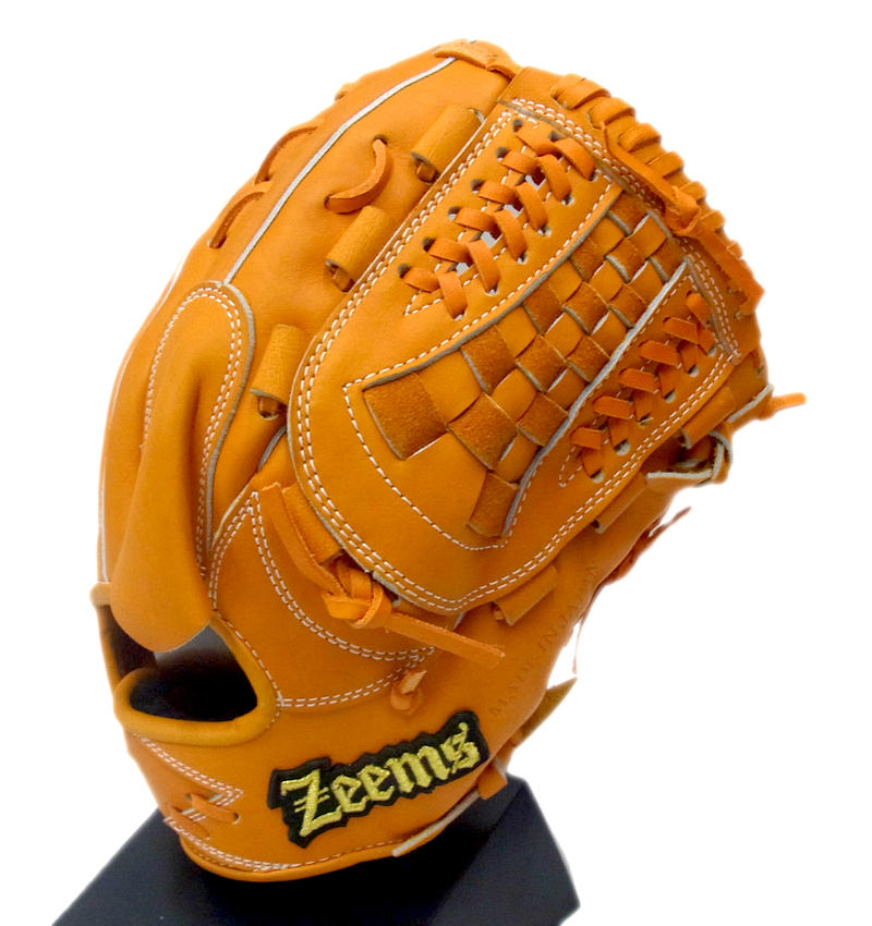 【限定商品】【湯もみ加工済み】 Zeems(ジームス)　一般軟式グラブ　三方親シリーズ　 投手用　右投げ用　Sオレンジ　SV-512PBN