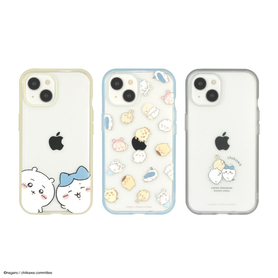 グルマンディーズ ちいかわ IIIIfit Clear iPhone15 / 14 / 13 対応 ケース ちいかわ ハチワレ うさぎ 4550213546698 4550213546704 4550213546711