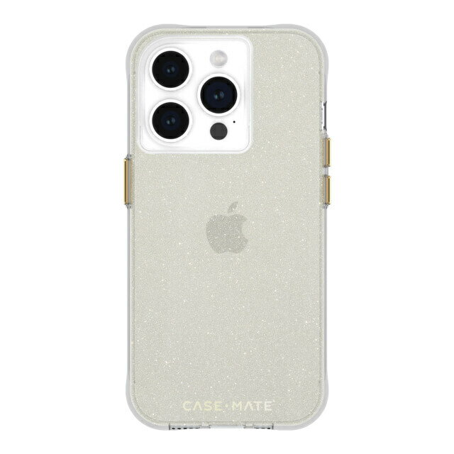 Rakuten - 【あす楽、土日、祝日発送】【送料無料】Case-Mate キラキラのクリスタル iPhone 15 Pro 用 Sheer Crystal-Champagne Gold Antimicrobial 抗菌仕様