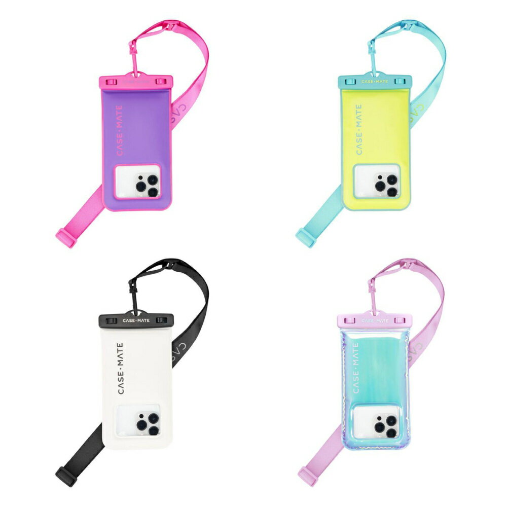 【あす楽、土日、祝日発送】【送料無料】Case-Mate 6インチ程度のスマホまで対応 防水ポーチ Waterproof Floating Pouch - Sand Dolla Purple Paradise Citrus Splash Soap Bubble