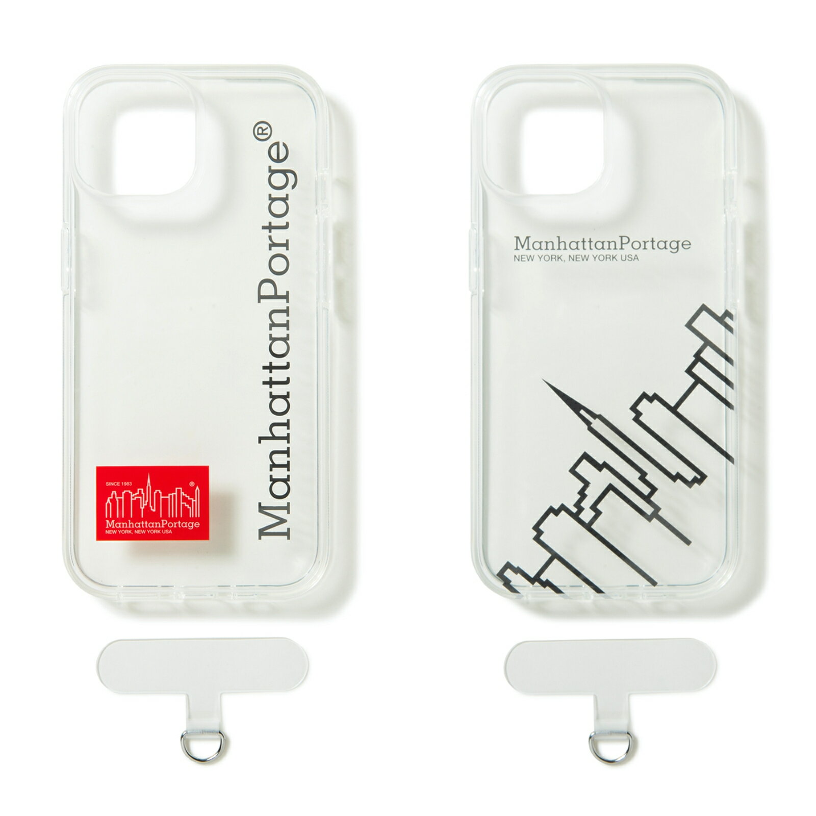 Rakuten - 【あす楽、土日、祝日発送】【送料無料】Manhattan Portage Hybrid Clear Case Clear Tag SET LOGO SKYLINE 【iPhone 15 / 14 / 13 兼用】マンハッタンポーテージ iphoneケース 背面ケース スマホケース クリア