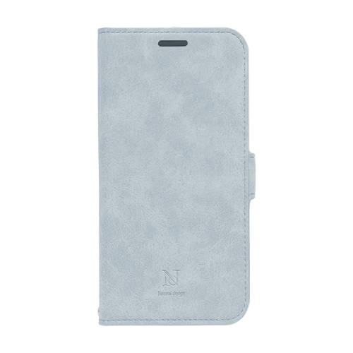 【あす楽、土日、祝日発送】NATURAL design iPhone14pro/iPhone13pro兼用手帳型ケース Style Natural Blue Gray 4573491416910