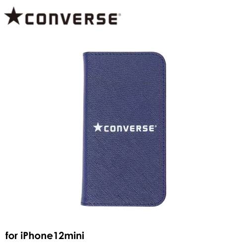 CONVERSE Logo PU Leather Book Type Case BLUEiphoneケース 手帳型ケース スマホケース ストリート キャンバス オールスター コンバース ブルー CANVAS ALL STAR 4589676561948